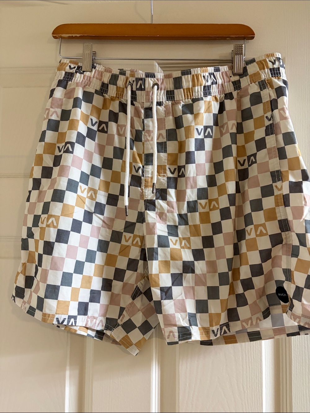 RVCA Checkered Shorts - Black, Tan, Pink, White